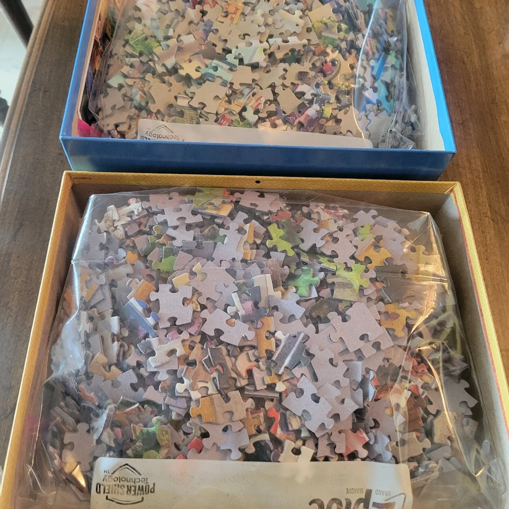 Gibson Grandma's Treat and Community Puzzle Set - Blue and Brown 2 1000 Piece - Picture 7 of 8